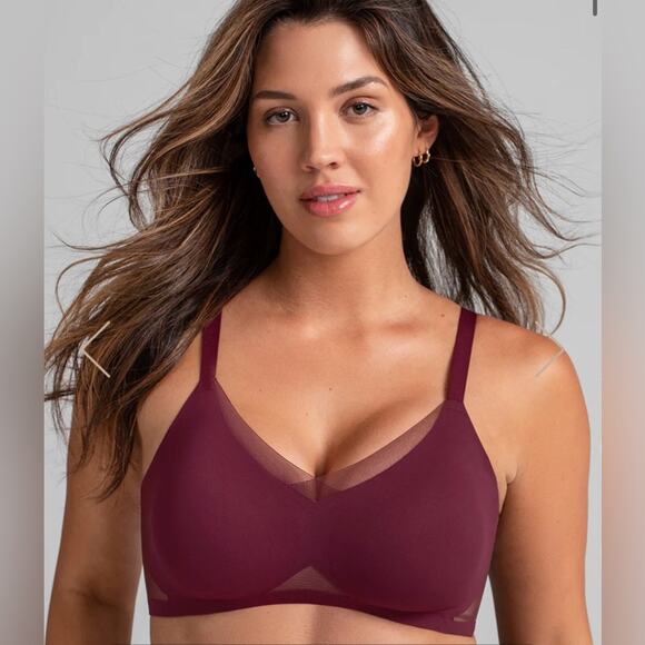 Honeylove Crossover Bra Color Fig Women's 1X 40 C/D | Wireless Bra | NWT - Picture 1 of 4